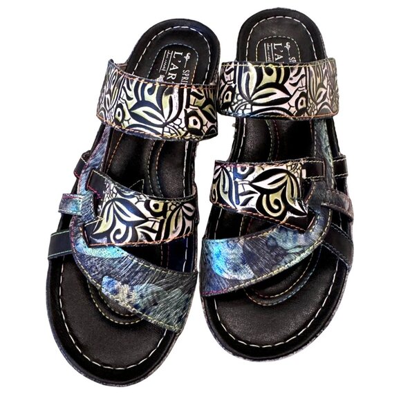 Artiste Caiman Slide Sandal Size 37 US 6.5-7 Black Muli NWB - Picture 5 of 16